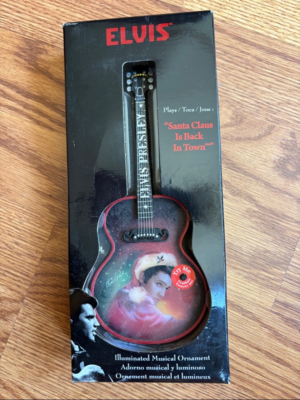 Vintage - ELVIS Black Decorative Collectible Box with Red Logo
